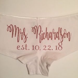 Bride to be panties, wedding panties, Personalized